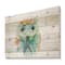 Designart - Portrait A Snake In Flowers - Farmhouse Print on Natural Pine Wood